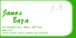 janos baza business card